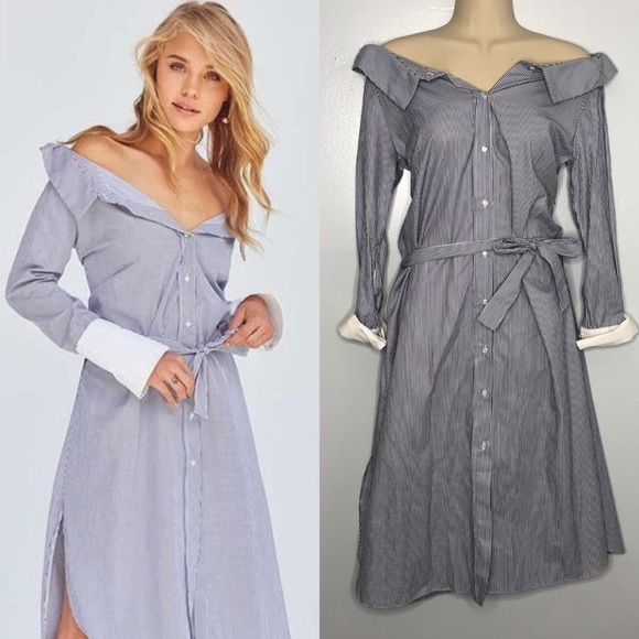 Urban Outfitters Dresses & Skirts - Nice Martin off the shoulder button up dress 6